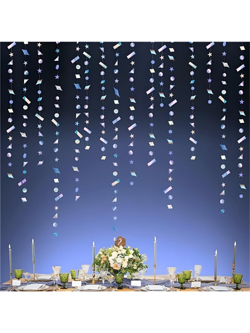 Confetti Garland Euphoria Party Decorations Iridescent Party Supplies
